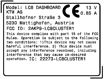 DECAL RADIO CERTIFICATION INSTRUMENT