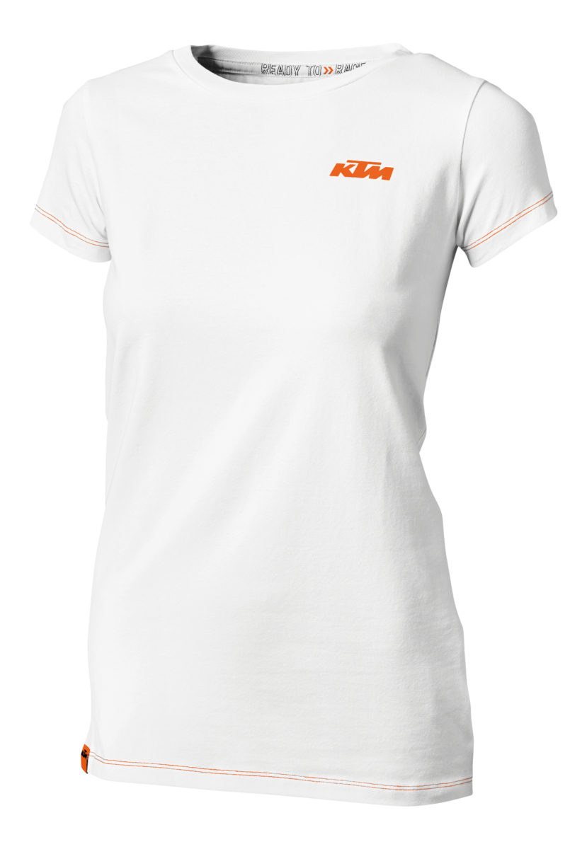 GIRLS RACING TEE WHITE M